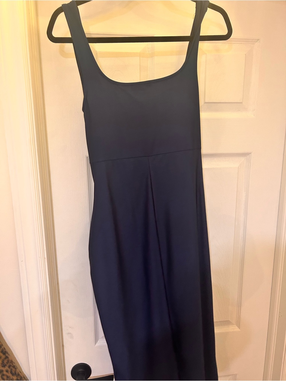 Classic Navy Scoop Neck Sleeveless Dress